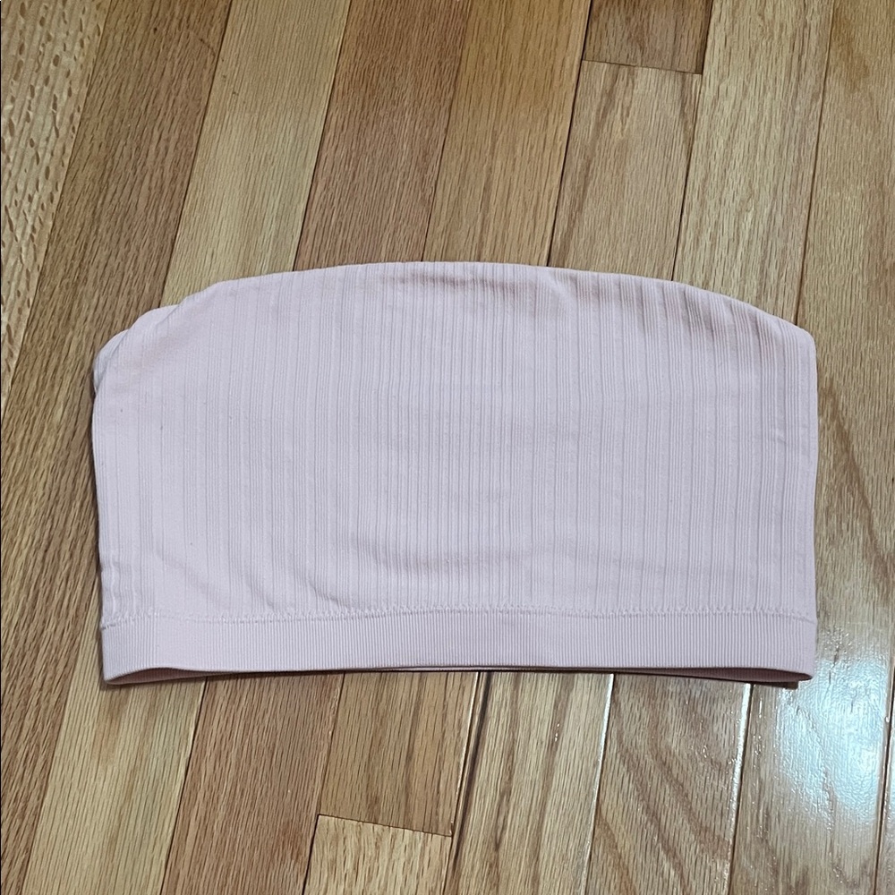 Garage Light Pink Ribbed Tube Top